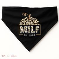 MILF Man I Love Fall Leopard Pumpkin Funny USA-Made Doggie Bandana thumb 0