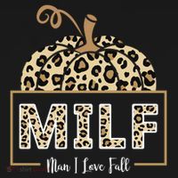 MILF Man I Love Fall Leopard Pumpkin Funny Apron thumb 3