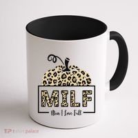 MILF Man I Love Fall Leopard Pumpkin Funny Coffee Mug thumb 1