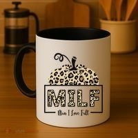 MILF Man I Love Fall Leopard Pumpkin Funny Coffee Mug thumb 4