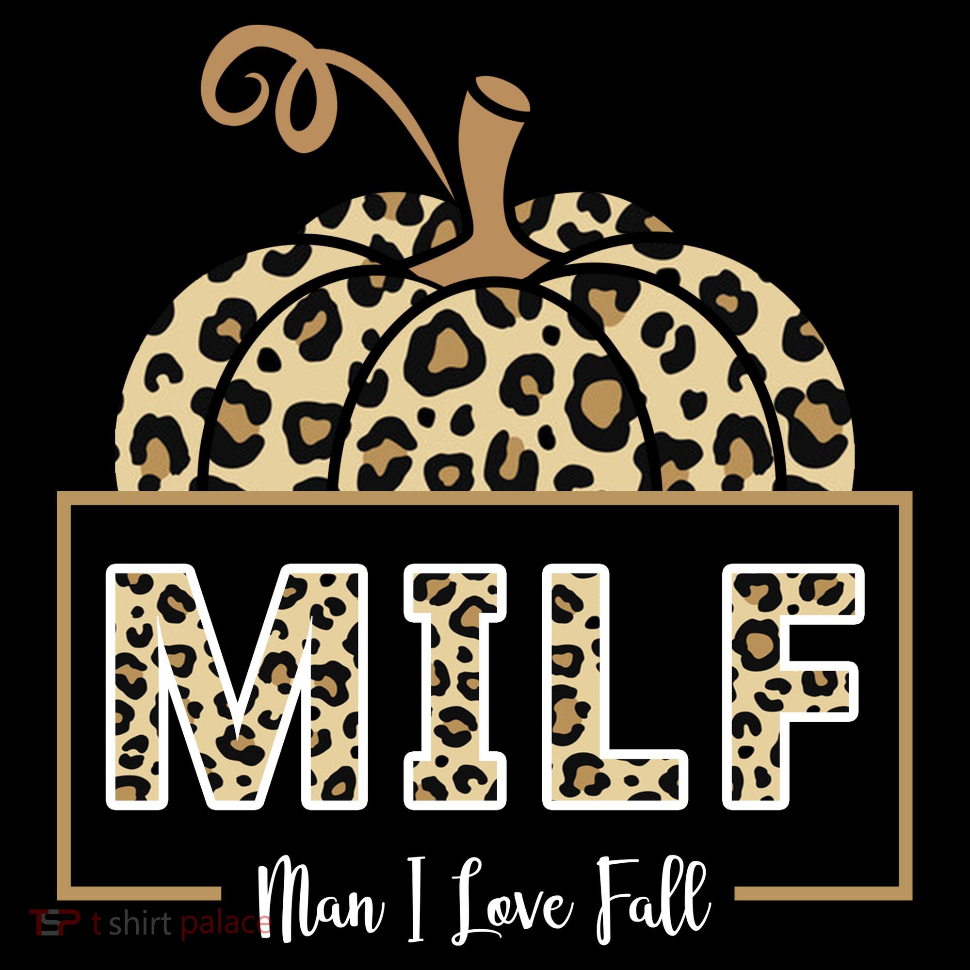MILF Man I Love Fall Leopard Pumpkin Funny Women's Hoodie