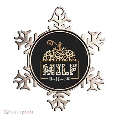 MILF Man I Love Fall Leopard Pumpkin Funny Ornament