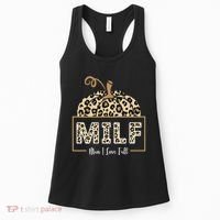 MILF Man I Love Fall Leopard Pumpkin Funny Women's Tank Top thumb 0