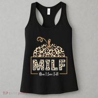 MILF Man I Love Fall Leopard Pumpkin Funny Women's Tank Top thumb 3
