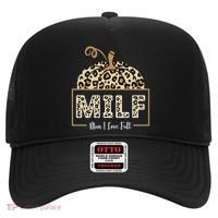 MILF Man I Love Fall Leopard Pumpkin Funny Hat thumb 0