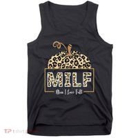 MILF Man I Love Fall Leopard Pumpkin Funny Tank Top thumb 0