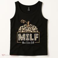 MILF Man I Love Fall Leopard Pumpkin Funny Tank Top thumb 2