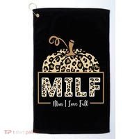 MILF Man I Love Fall Leopard Pumpkin Funny Golf Towel thumb 0