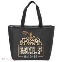 MILF Man I Love Fall Leopard Pumpkin Funny Tote Bag thumb 0