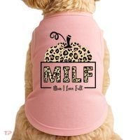 MILF Man I Love Fall Leopard Pumpkin Funny Doggie Tank thumb 0