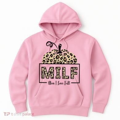 MILF Man I Love Fall Leopard Pumpkin Funny Hoodie