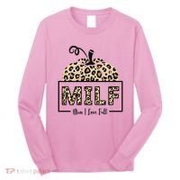 MILF Man I Love Fall Leopard Pumpkin Funny Long Sleeve Shirt thumb 0