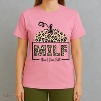 MILF Man I Love Fall Leopard Pumpkin Funny T-Shirt thumb 4