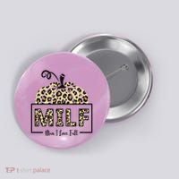 MILF Man I Love Fall Leopard Pumpkin Funny Button thumb 0
