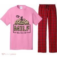 MILF Man I Love Fall Leopard Pumpkin Funny Pajama Set thumb 0