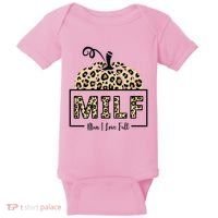 MILF Man I Love Fall Leopard Pumpkin Funny Baby Bodysuit thumb 0