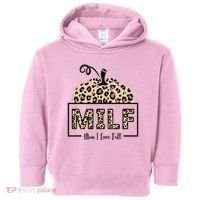 MILF Man I Love Fall Leopard Pumpkin Funny Toddler Hoodie thumb 0