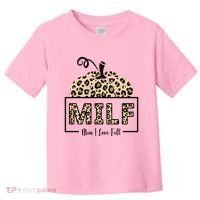 MILF Man I Love Fall Leopard Pumpkin Funny Toddler T-Shirt thumb 0