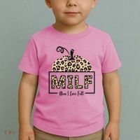 MILF Man I Love Fall Leopard Pumpkin Funny Toddler T-Shirt thumb 2