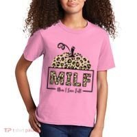 MILF Man I Love Fall Leopard Pumpkin Funny Kids T-Shirt thumb 2
