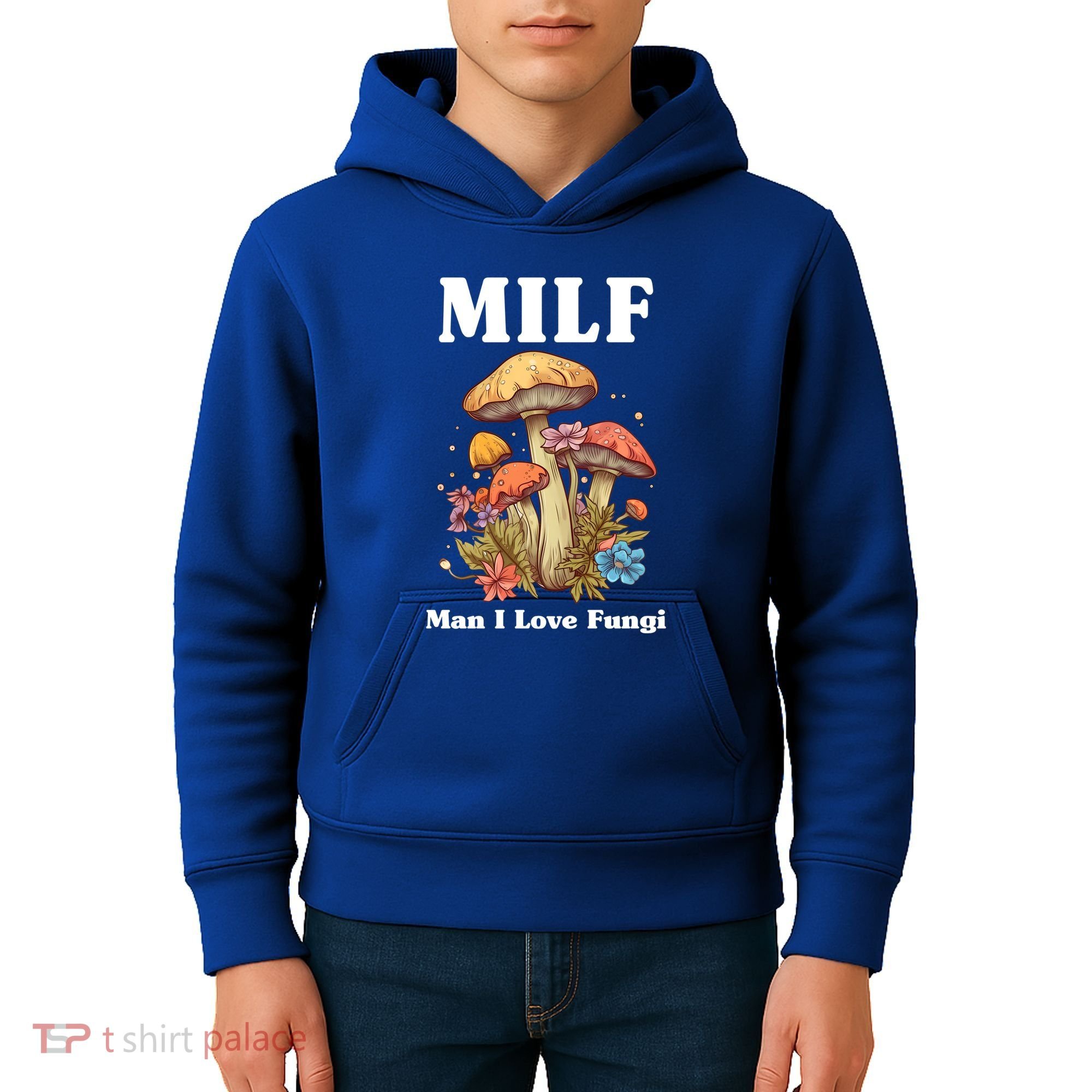 Milf Man I Love Fungi Funny Kids Hoodie