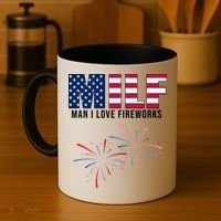 MILF Man I Love Fireworks Funny 4th Of July Coffee Mug thumb 4