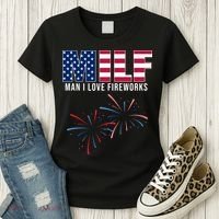 MILF Man I Love Fireworks Funny 4th Of July Women's T-Shirt thumb 3