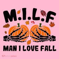 Milf Man I Love Fall Skeleton Pumpkin Hand Boob Coaster thumb 2