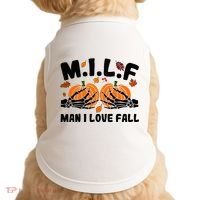 Milf Man I Love Fall Skeleton Pumpkin Hand Boob Doggie Tank thumb 0