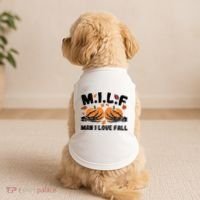 Milf Man I Love Fall Skeleton Pumpkin Hand Boob Doggie Tank thumb 2