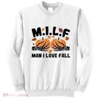 Milf Man I Love Fall Skeleton Pumpkin Hand Boob Sweatshirt thumb 0