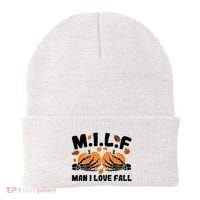 Milf Man I Love Fall Skeleton Pumpkin Hand Boob Beanie thumb 0