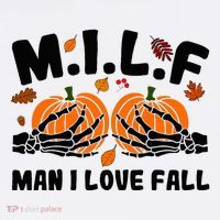 Milf Man I Love Fall Skeleton Pumpkin Hand Boob Women's Hoodie thumb 2