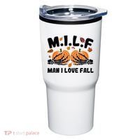Milf Man I Love Fall Skeleton Pumpkin Hand Boob Tumbler thumb 0