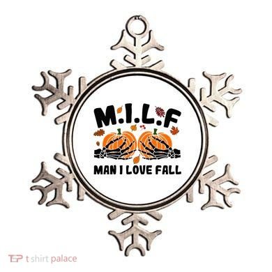 Milf Man I Love Fall Skeleton Pumpkin Hand Boob Ornament