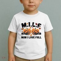 Milf Man I Love Fall Skeleton Pumpkin Hand Boob Toddler T-Shirt thumb 2
