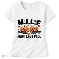 Milf Man I Love Fall Skeleton Pumpkin Hand Boob Women's T-Shirt thumb 0