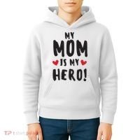 My Mom Is My Hero Kids Hoodie thumb 4