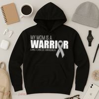 My Mom Is A Warrior Lung Cancer Awareness Hoodie thumb 3