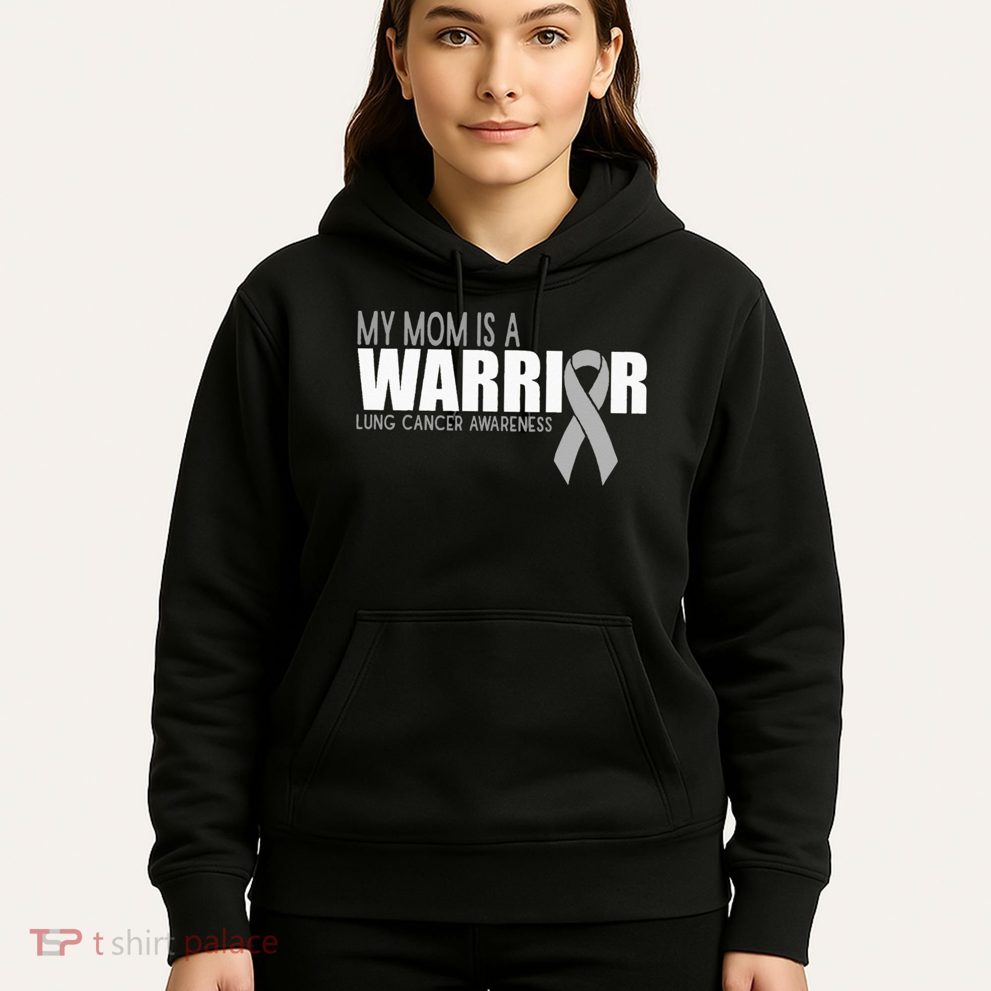 My Mom Is A Warrior Lung Cancer Awareness Hoodie