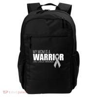My Mom Is A Warrior Lung Cancer Awareness Backpack thumb 0