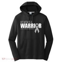 My Mom Is A Warrior Lung Cancer Awareness Performance Fleece Hoodie thumb 0