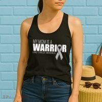 My Mom Is A Warrior Lung Cancer Awareness Women's Tank Top thumb 2