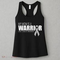 My Mom Is A Warrior Lung Cancer Awareness Women's Tank Top thumb 3
