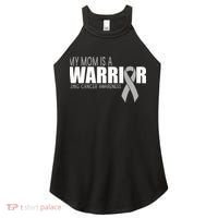My Mom Is A Warrior Lung Cancer Awareness Women's Perfect Tri Rocker Tank thumb 0