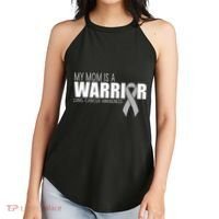 My Mom Is A Warrior Lung Cancer Awareness Women's Perfect Tri Rocker Tank thumb 2
