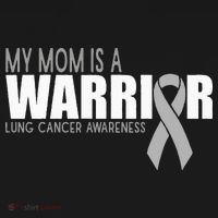 My Mom Is A Warrior Lung Cancer Awareness Women's V-Neck T-Shirt thumb 4