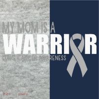 My Mom Is A Warrior Lung Cancer Awareness Kids Colorblock Raglan Jersey thumb 2