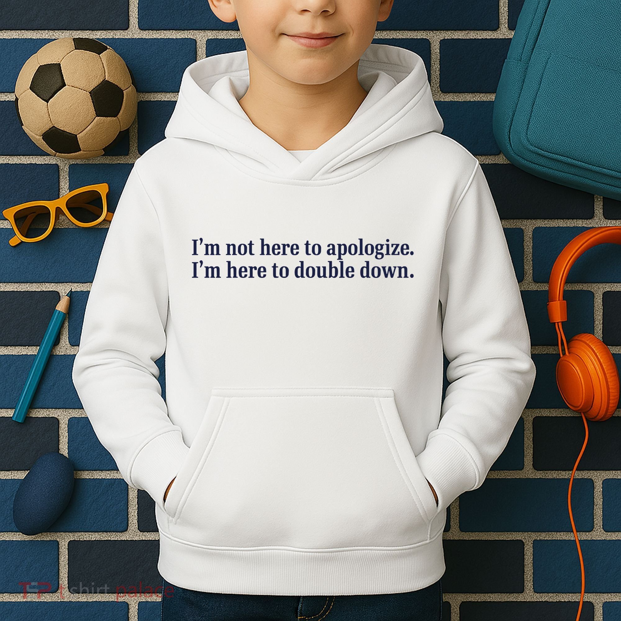 Mads Mitch IM Not Here Apologize IM Here To Double Down Kids Hoodie
