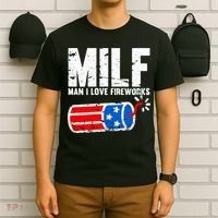 MILF Man I Love Fireworks 4th Of July Funny Fourth Of July T-Shirt thumb 6